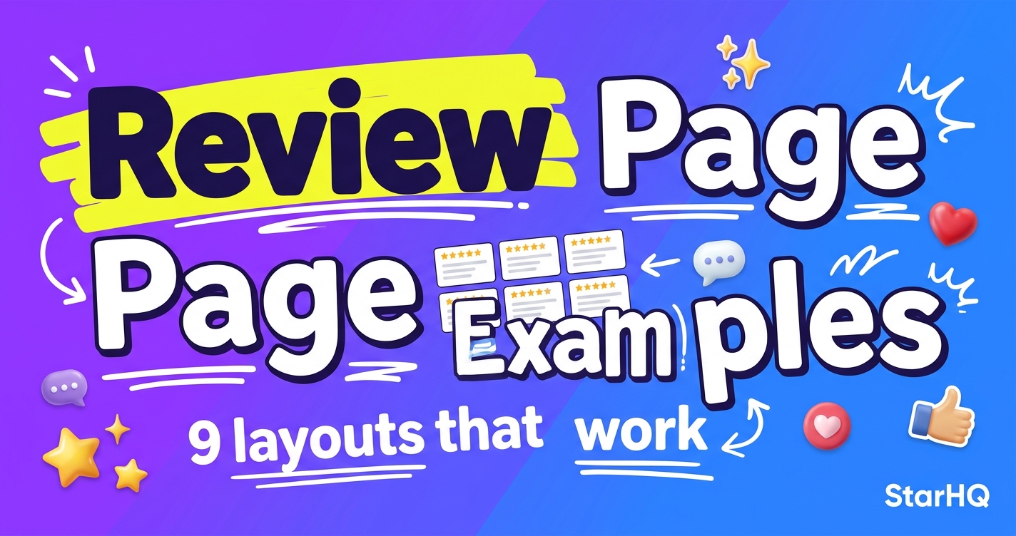 9 review page examples + how to build one (2026)